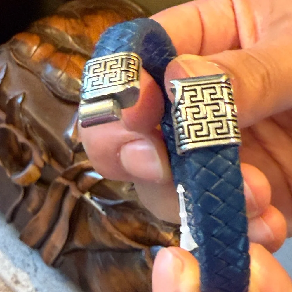 Men’s Blue and Black Jewelry Bracelet Set New no tags